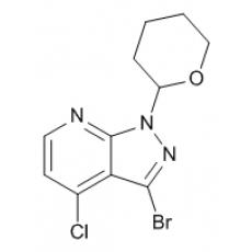 ZH827180 3-bromo-4-chloro-1-(tetrahydro-2H-pyran-2-yl)-1H-pyrazolo[3,4-b]pyridine, ≥95%