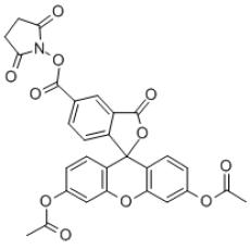 Z932756 5(6)-羧基二乙酸荧光素琥珀酰亚胺酯（CFDA）, ≥90% (HPLC),用于荧光分析